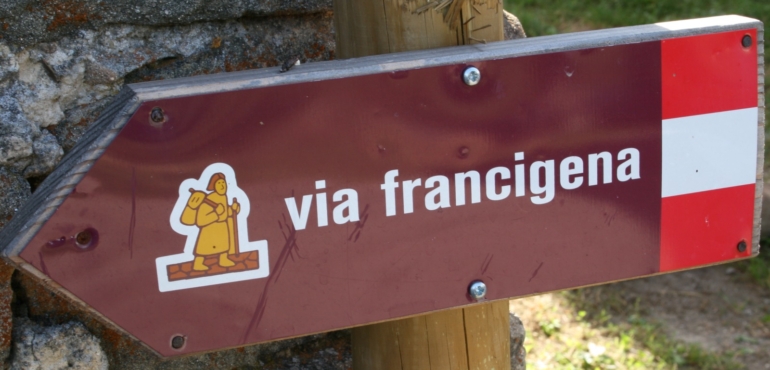 Cartello Via Francigena