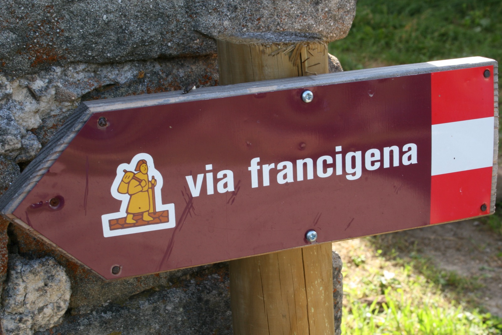 Cartello Via Francigena