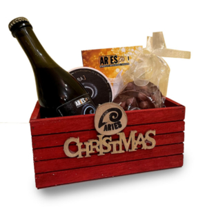 Confezione in legno con birra artigianale 33cl e cioccolata Bernardini