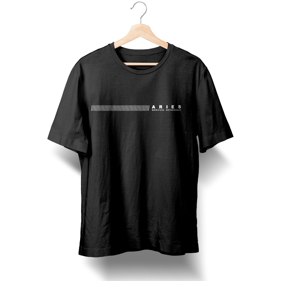 t-shirt righe aries nero t-shirt righe aries nero